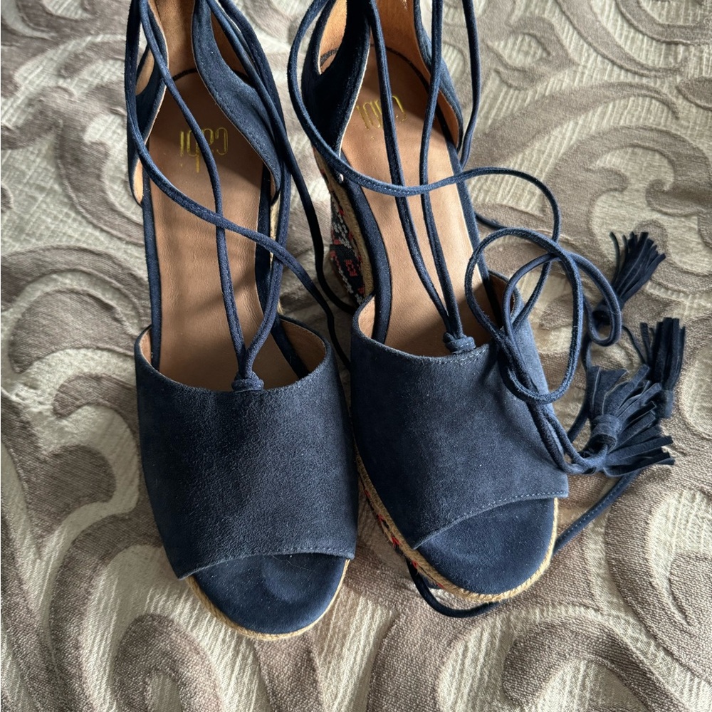 Cabi isla blue wedge sandal - Picture 5 of 6